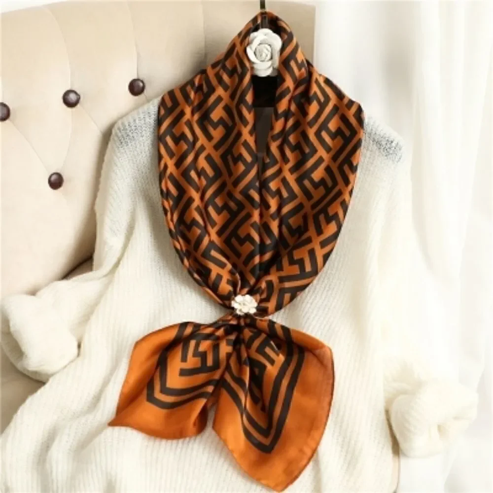 Miss Freya Women Satin Silk Square Scarf/Shawl